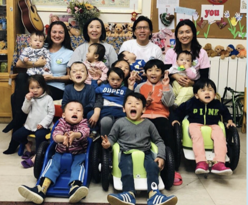 Children and carers at Blue Sky Healing Home